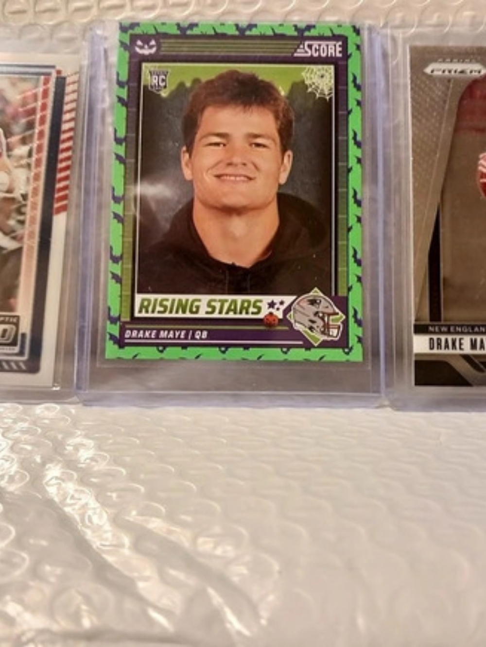 Drake Maye rookie card lot 2024 Score Rc,panini Prizm Rc And Optic Rc